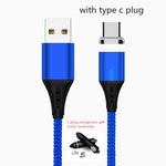 SUNPHG Mobile Phone 3A Magnetic Cable Charger 2m Micro USB Fast Charging Type C Data Cable