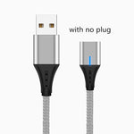 SUNPHG Mobile Phone 3A Magnetic Cable Charger 2m Micro USB Fast Charging Type C Data Cable