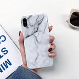 Luxury Marble Case on for Coque Samsung Galaxy A7 2018 Cover for Samsung A7 A6 Plus 2018 A70 A50 A20 A10