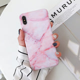 Luxury Marble Case on for Coque Samsung Galaxy A7 2018 Cover for Samsung A7 A6 Plus 2018 A70 A50 A20 A10