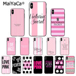 MaiYaCa Pink Love Angel Girl Black TPU Soft Phone Case Cover for iPhone X XS MAX  6 6s 7 7plus 8 8Plus 5