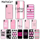 MaiYaCa Pink Love Angel Girl Black TPU Soft Phone Case Cover for iPhone X XS MAX  6 6s 7 7plus 8 8Plus 5