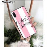 MaiYaCa Pink Love Angel Girl Black TPU Soft Phone Case Cover for iPhone X XS MAX  6 6s 7 7plus 8 8Plus 5