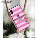 MaiYaCa Pink Love Angel Girl Black TPU Soft Phone Case Cover for iPhone X XS MAX  6 6s 7 7plus 8 8Plus 5