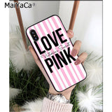 MaiYaCa Pink Love Angel Girl Black TPU Soft Phone Case Cover for iPhone X XS MAX  6 6s 7 7plus 8 8Plus 5