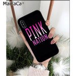 MaiYaCa Pink Love Angel Girl Black TPU Soft Phone Case Cover for iPhone X XS MAX  6 6s 7 7plus 8 8Plus 5