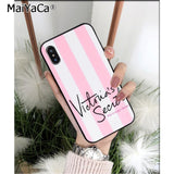 MaiYaCa Pink Love Angel Girl Black TPU Soft Phone Case Cover for iPhone X XS MAX  6 6s 7 7plus 8 8Plus 5