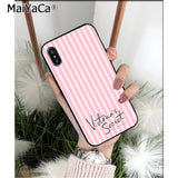 MaiYaCa Pink Love Angel Girl Black TPU Soft Phone Case Cover for iPhone X XS MAX  6 6s 7 7plus 8 8Plus 5