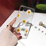 Qianliyao Dried Real Flower Handmade Clear Pressed Phone Case For iPhone 6 6S 7 8 Plus X XS Max XR