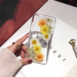 Qianliyao Dried Real Flower Handmade Clear Pressed Phone Case For iPhone 6 6S 7 8 Plus X XS Max XR