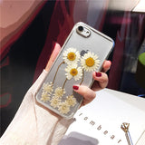 Qianliyao Dried Real Flower Handmade Clear Pressed Phone Case For iPhone 6 6S 7 8 Plus X XS Max XR