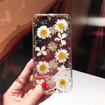 Qianliyao Dried Real Flower Handmade Clear Pressed Phone Case For iPhone 6 6S 7 8 Plus X XS Max XR