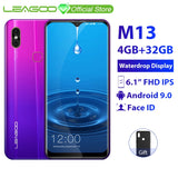 LEAGOO M13 4GB RAM 32GB ROM Mobile Phone Android 9.0 6.1" Waterdrop Screen MTK6761 Quad